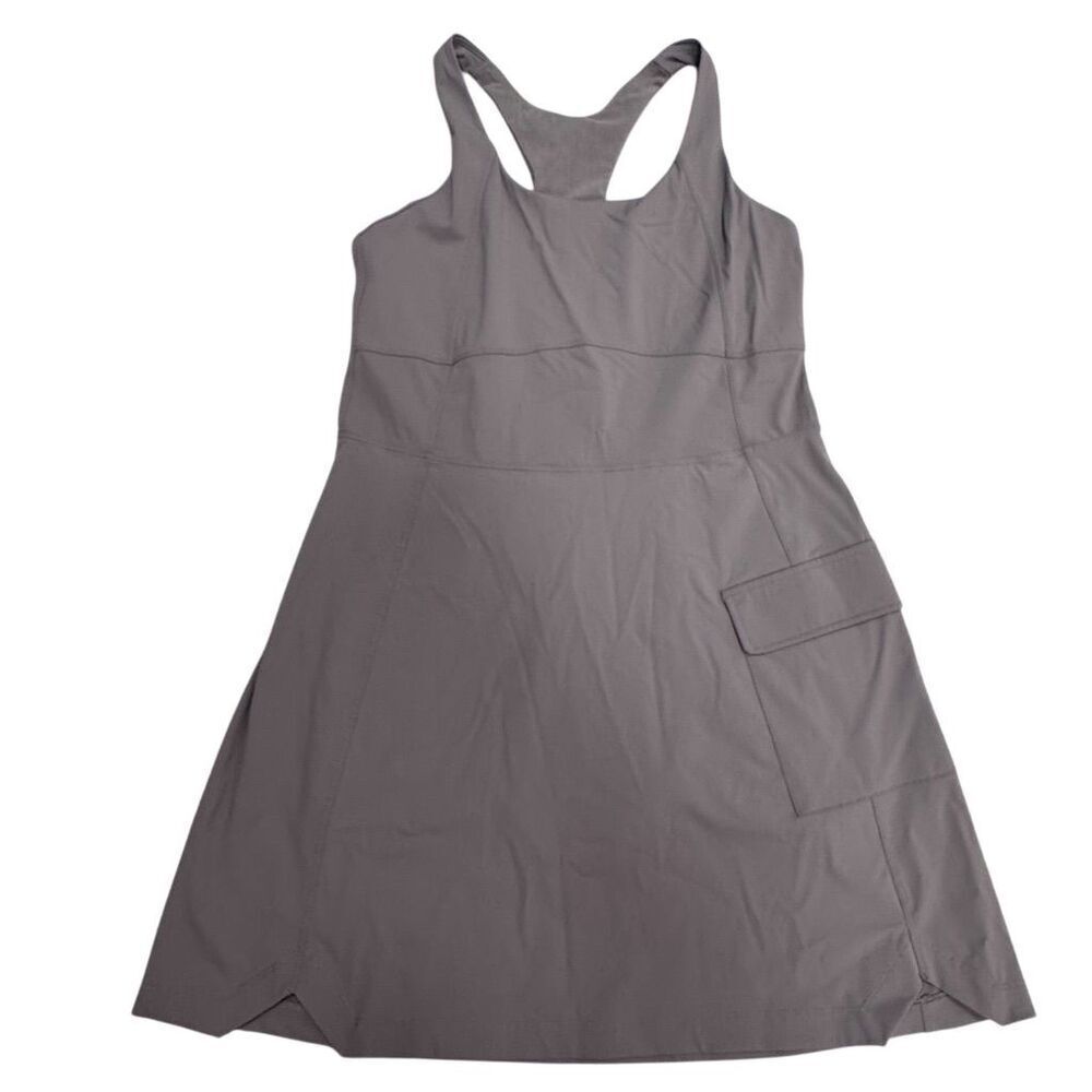 NWOT Fabletics Women's Tan Cargo Knee Length Dress M Sleeveless Casual